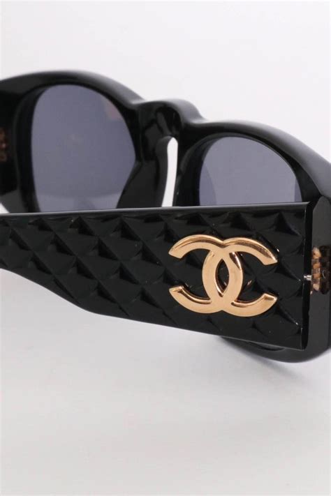 chanel sunglasses gold lens|chanel sunglasses quilted sides.